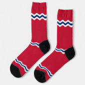 Men Crew Socken mit Fahne von St. Louis, Missouri (Linkes Detail)