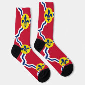 Men Crew Socken mit Fahne von St. Louis, Missouri (Rechts)