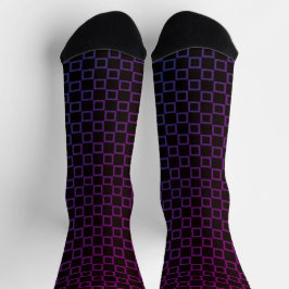 Men Crew Socken mit Lila Black Classic Design