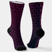 Men Crew Socken mit Lila Black Classic Design (Gewinkelt)