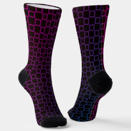 Men Crew Socken mit Lila Black Classic Design