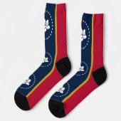 Men crew socks with flag of Mississippi, USA Socken (Linkes Detail)