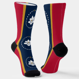Men crew socks with flag of Mississippi, USA Socken