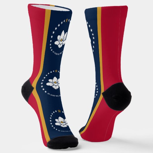 Men crew socks with flag of Mississippi, USA Socken (Gewinkelt)