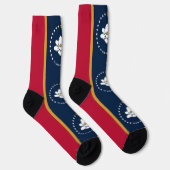 Men crew socks with flag of Mississippi, USA Socken (Rechts)