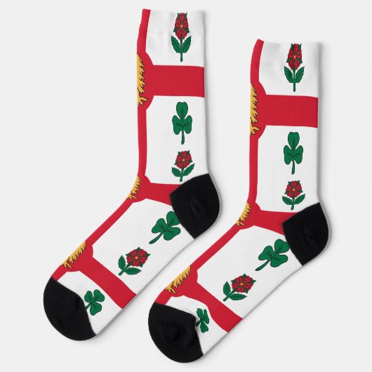 Men crew socks with flag of Montreal, Canada Socken (Linkes Detail)