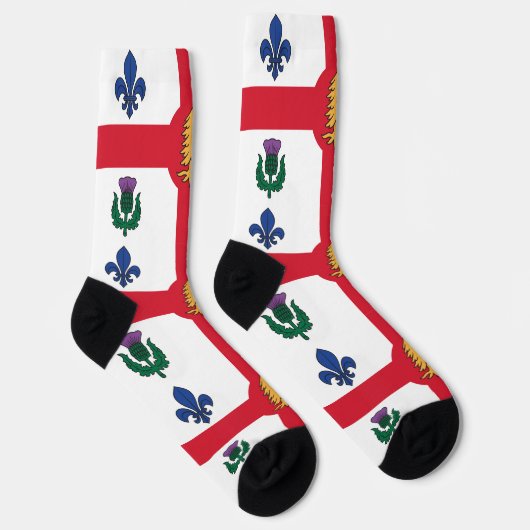 Men crew socks with flag of Montreal, Canada Socken (Rechts)