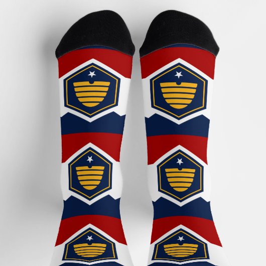 Men crew socks with flag of Utah State, USA Socken (Oben)