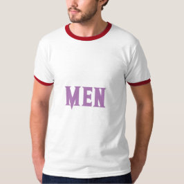 Men Custom Text Lavender Color Men's Basic Ringer T-Shirt