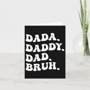 Men Dada Daddy Vater Bruh Fathers Day Vintag Funny Karte