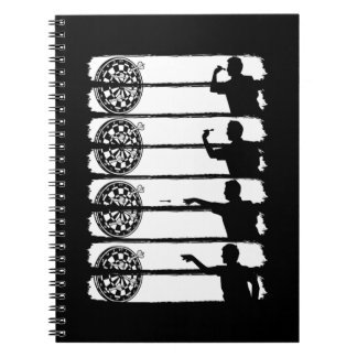 Men Dart Player 180 Dart Retro Dartboard Notizblock