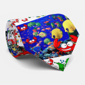 Men Designer Fish Crab Krawatte (Gerollt)