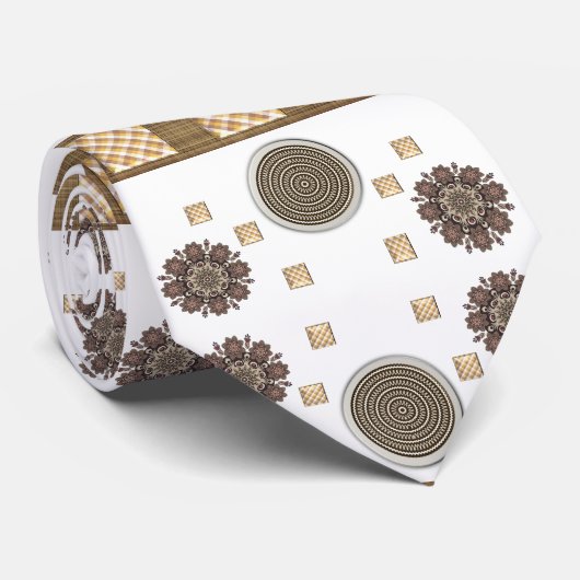 Men Designer Krawatte Brown (Gerollt)