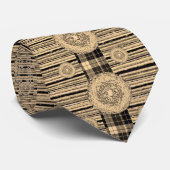 Men Designer Krawatte Brown Beige (Gerollt)