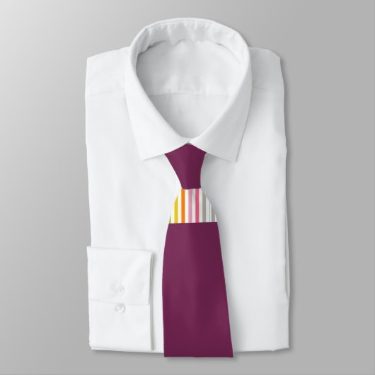 Men Designer Krawatte Burgundy Stripe (Gebunden)