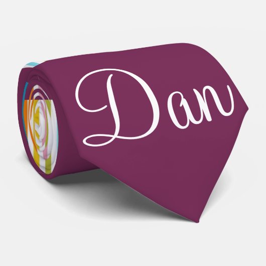 Men Designer Krawatte Burgundy Stripe (Gerollt)