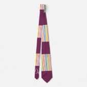Men Designer Krawatte Burgundy Stripe (Rückseite)