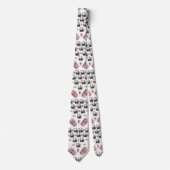 Men Designer Krawatte Panda Bear Popcorn (Vorderseite)
