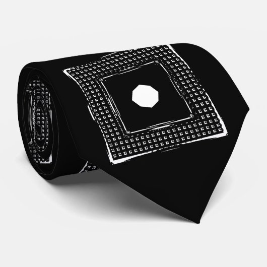 Men Designer Krawatte Schwarz (Gerollt)