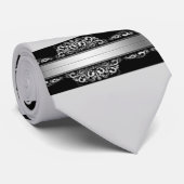 Men Designer Krawatte Schwarz (Gerollt)