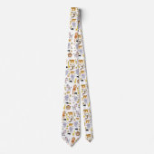Men Designer Monkey Tiger Elephant Krawatte (Vorderseite)