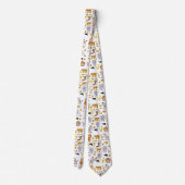 Men Designer Monkey Tiger Elephant Krawatte (Rückseite)