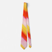 Men Designer Ties Yellow Orange Pink Krawatte (Vorderseite)