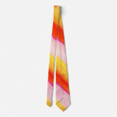 Men Designer Ties Yellow Orange Pink Krawatte (Rückseite)