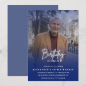 Men Dinner Foto Navy 88. Geburtstag Einladung (Vorne/Hinten)