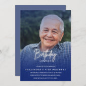 Men Dinner Foto Navy 97. Geburtstag Einladung (Vorne/Hinten)