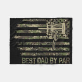 Men Disc Golf USA Flag Camo Tarnung Bester Vater V Fleecedecke (Vorderseite (Horizontal))