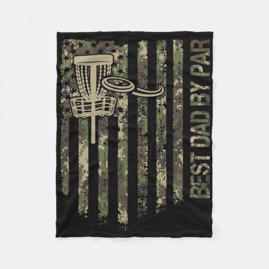 Men Disc Golf USA Flag Camo Tarnung Bester Vater V Fleecedecke (Vorderseite)
