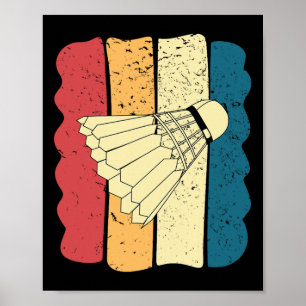 Men Dminton Funny Vintag Funny Gift Idee Poster