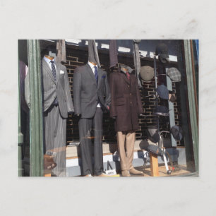 Men Fashion Boutique NYC Store Window New York Postkarte