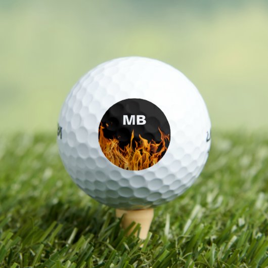 Men Flames Monogram Golf Balls Golfball (Insitu T-Shirt)
