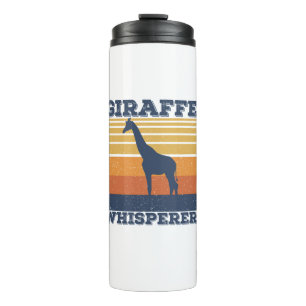Men Giraffe Whisperer Retro African Animal Vintag Thermosbecher