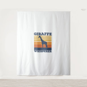 Men Giraffe Whisperer Retro African Animal Vintag Wandteppich