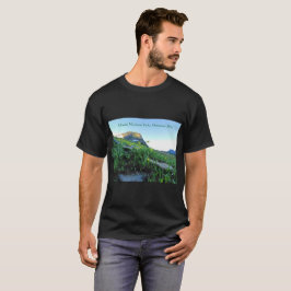 Men Glacier Mountain Meadows Black T - Shirt