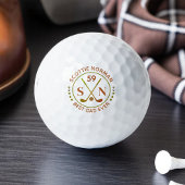 Men Golfer gibt klassisches Braunes Monogramm Golfball
