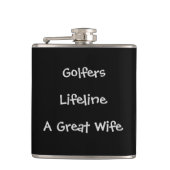 Men Golfers "großartige Ehefrau" Text > Mens Golfe Flachmann (Vorderseite)