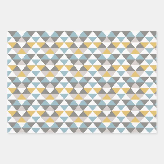 Men Gray Gold Blue Set mit 3 Geschenkpapier Set (Vorderseite 2)