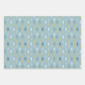 Men Gray Gold Blue Set mit 3 Geschenkpapier Set (Vorderseite)