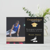 Men Gymnast Modernes Foto Abschluss Klasse 2022 Ankündigung (Stehend Vorderseite)