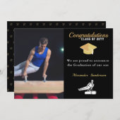 Men Gymnast Modernes Foto Abschluss Klasse 2022 Ankündigung (Vorne/Hinten)