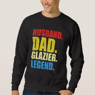 Men Hardworking Glazier Fathers Day Glass Fitter W Sweatshirt