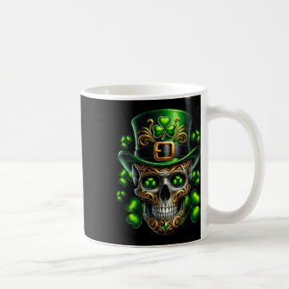 Men Irish Skull Shamrock Leprechaun Ireland St Pat Kaffeetasse