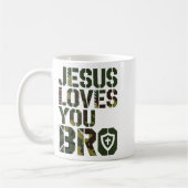 Men Jesus Loves You Bro Funny Christian Boy Godson Kaffeetasse (Links)