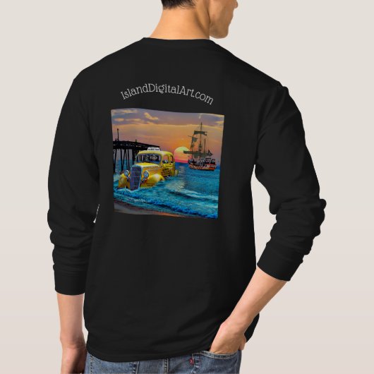 Men L/S T - Shirt mit IslandDigitalArt.com Image (Rückseite)