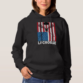 Men Lacrosse American Flag Lax Helmet Sticks 4th O Hoodie