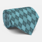 Men Light Blue Raute Necktie Krawatte (Gerollt)